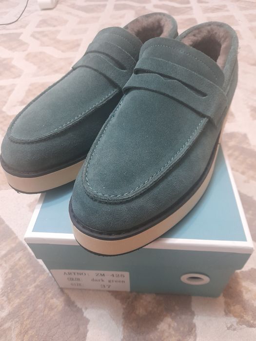 Зимние натуральные  лоферы