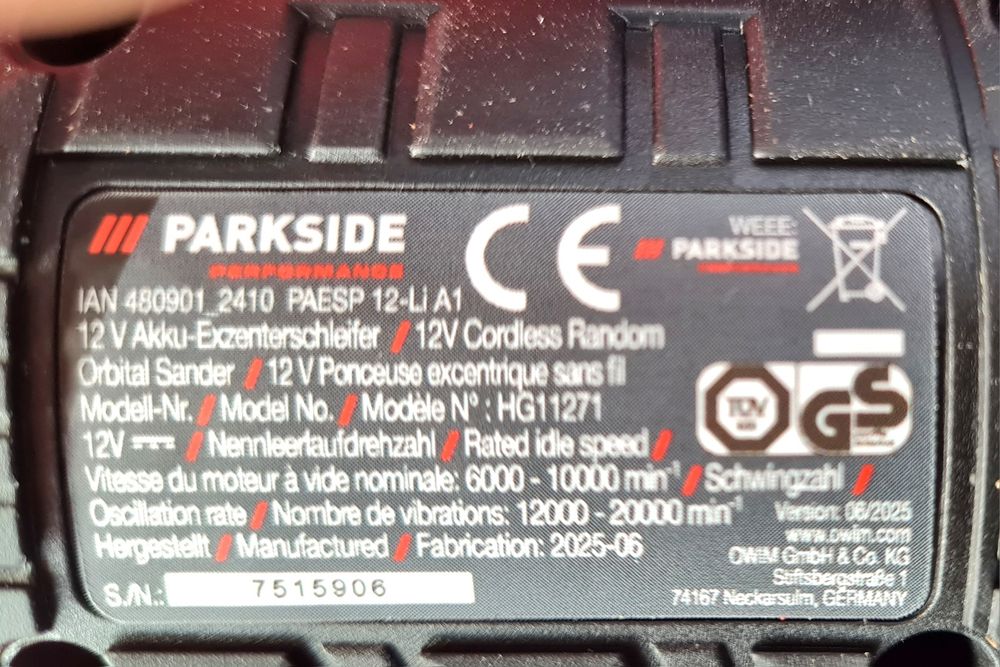 Parkside Импакт ¼" 12v 170N, Гайковерт PPBSSA 600Nm, шлайф ротационен