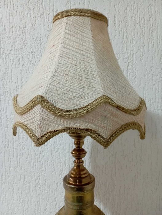 Комплект от две много големи старинни месингови лампи - лампа