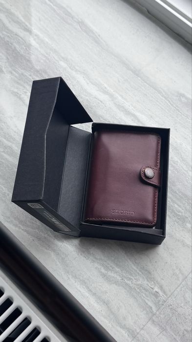 Portofel piele naturala, card-holder slim original Secrid