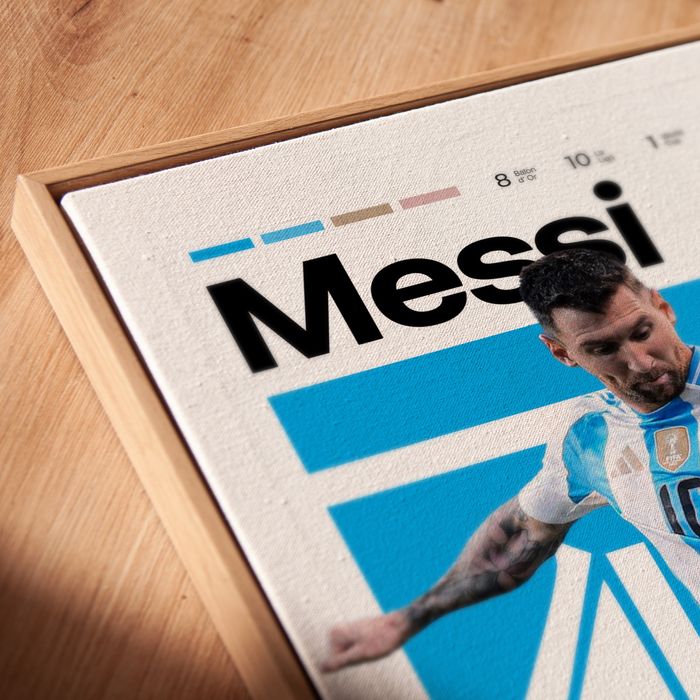 Tablou Lionel Messi - Stats Edition pe Pânză Canvas