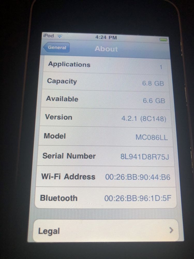 Ipod Touch 2nd Generation 8Gb