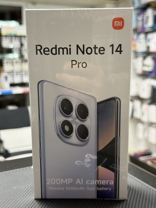 Xiaomi Redmi Note 14 Pro,Mindnight Black,256GB/8GB RAM *ЧистоНов*