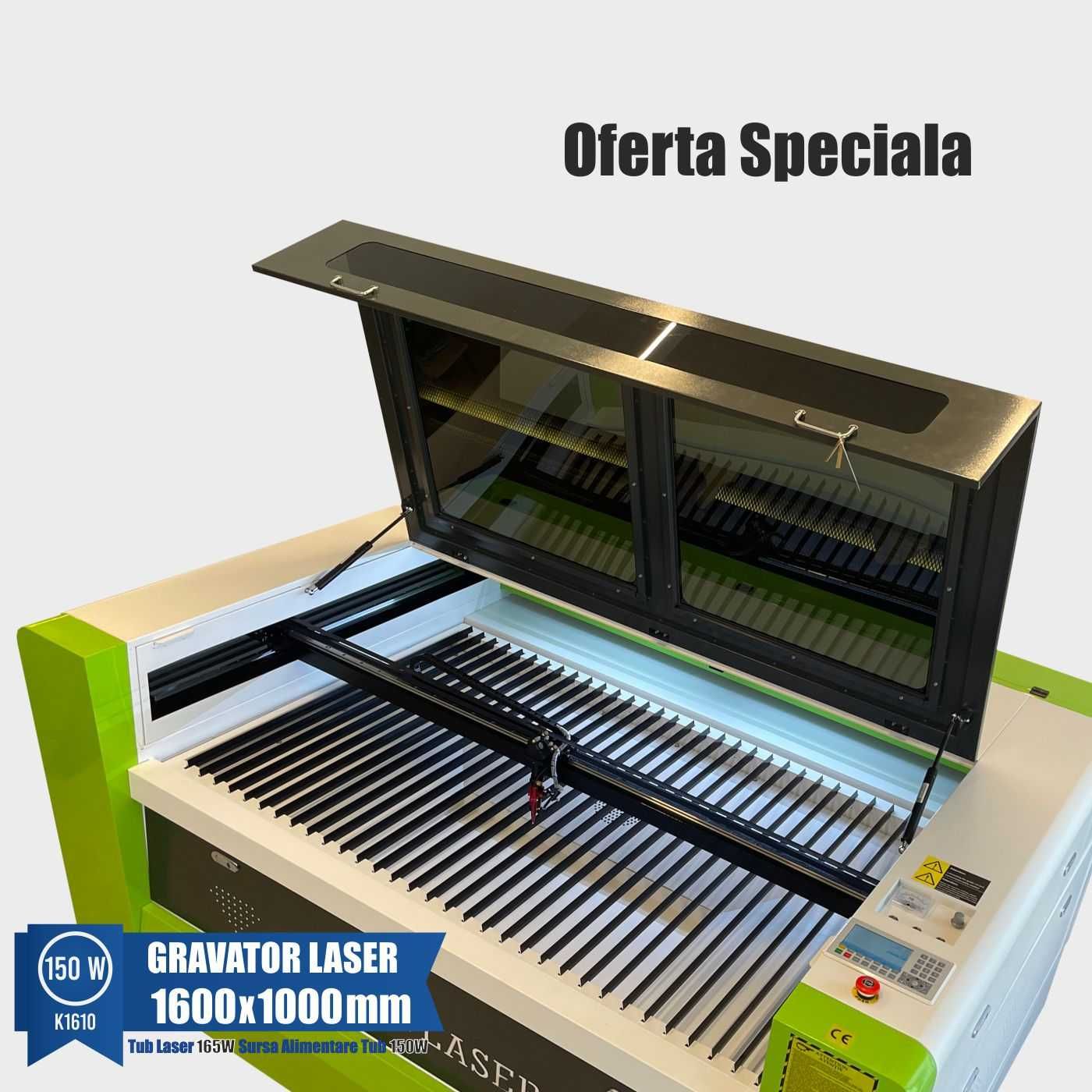 Gravator Laser K1610, Putere 150W, Controler RUIDA 1600x1000 mmm