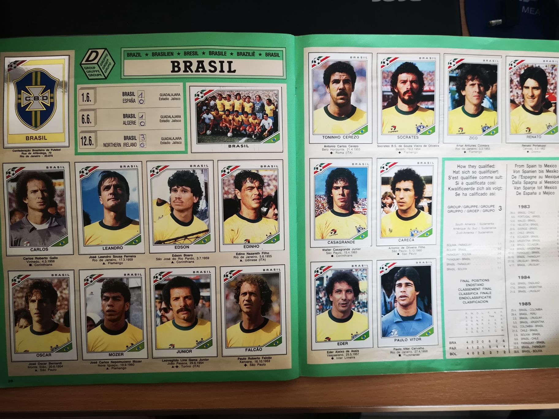 Panini album Mexico 86 Mexic 1986 complet Platini Maradona Rummennigge