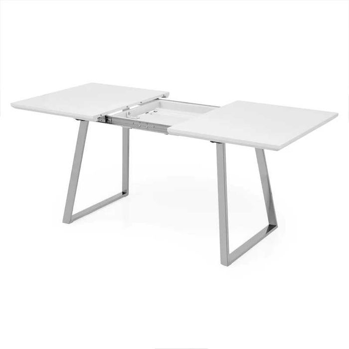 Masa Dining,Living,Bucatarie Extensibila Alba Lucioasa Mobexpert