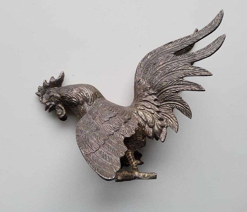 Cocoș Ornamental Din Bronz, Lungime 19 cm, Greutate 470 g