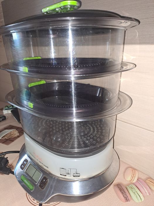 Aparat de gatit cu aburi Tefal VS400333 VitaCuisine Compact, 3 course
