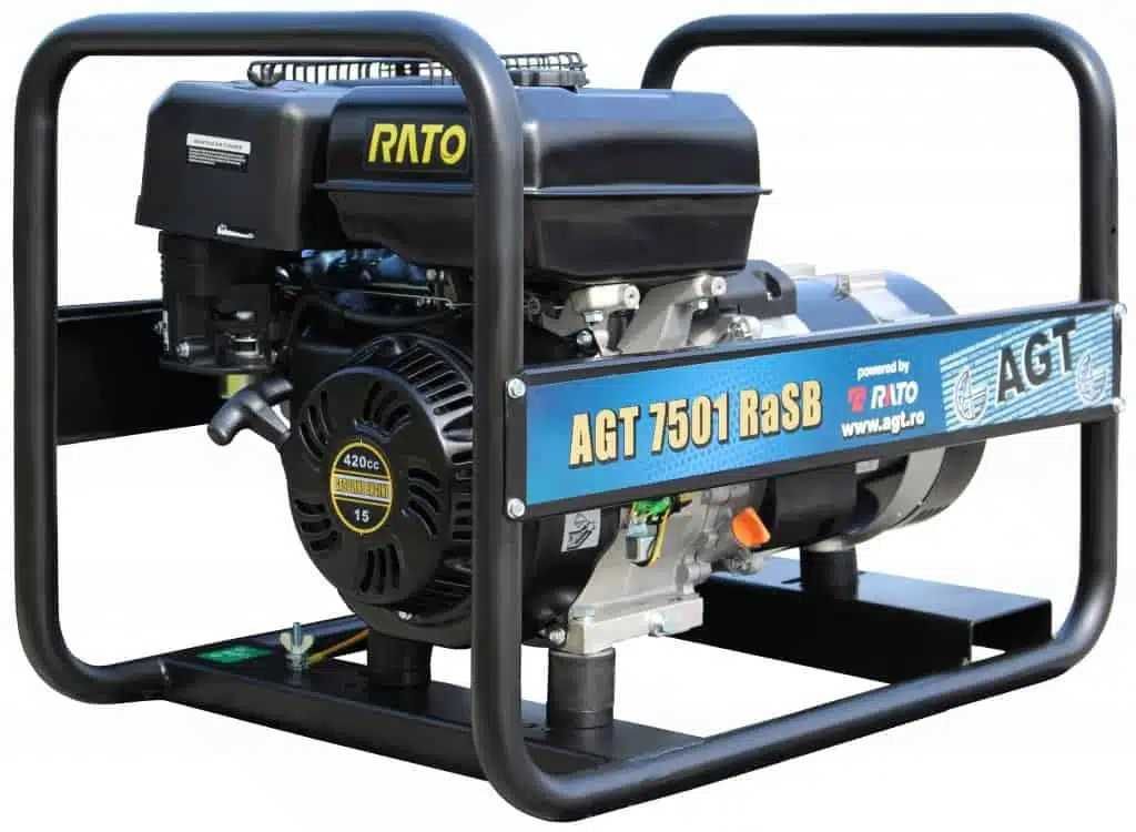 Generator de curent AGT 7501 RaSB motor RATO, 6.4 kVA, benzina, 230V