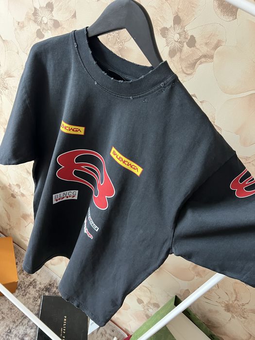 Tricou BALENCIAGA sponsor logos