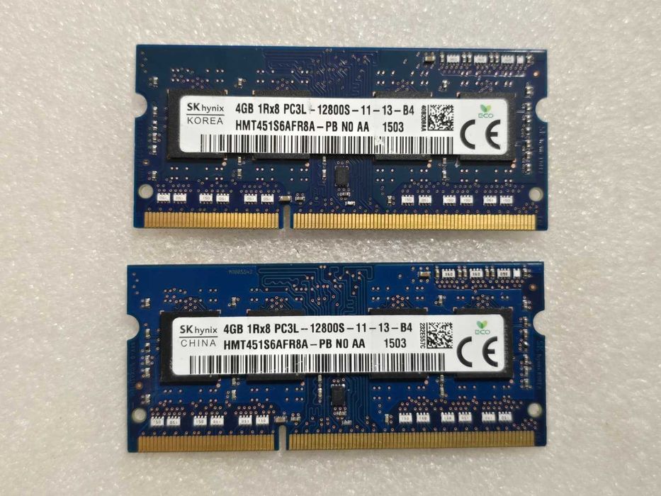 Kit memorie RAM Hynix 8GB (2 x 4GB) PC3-12800 DDR3L 1600MHz 1.35V