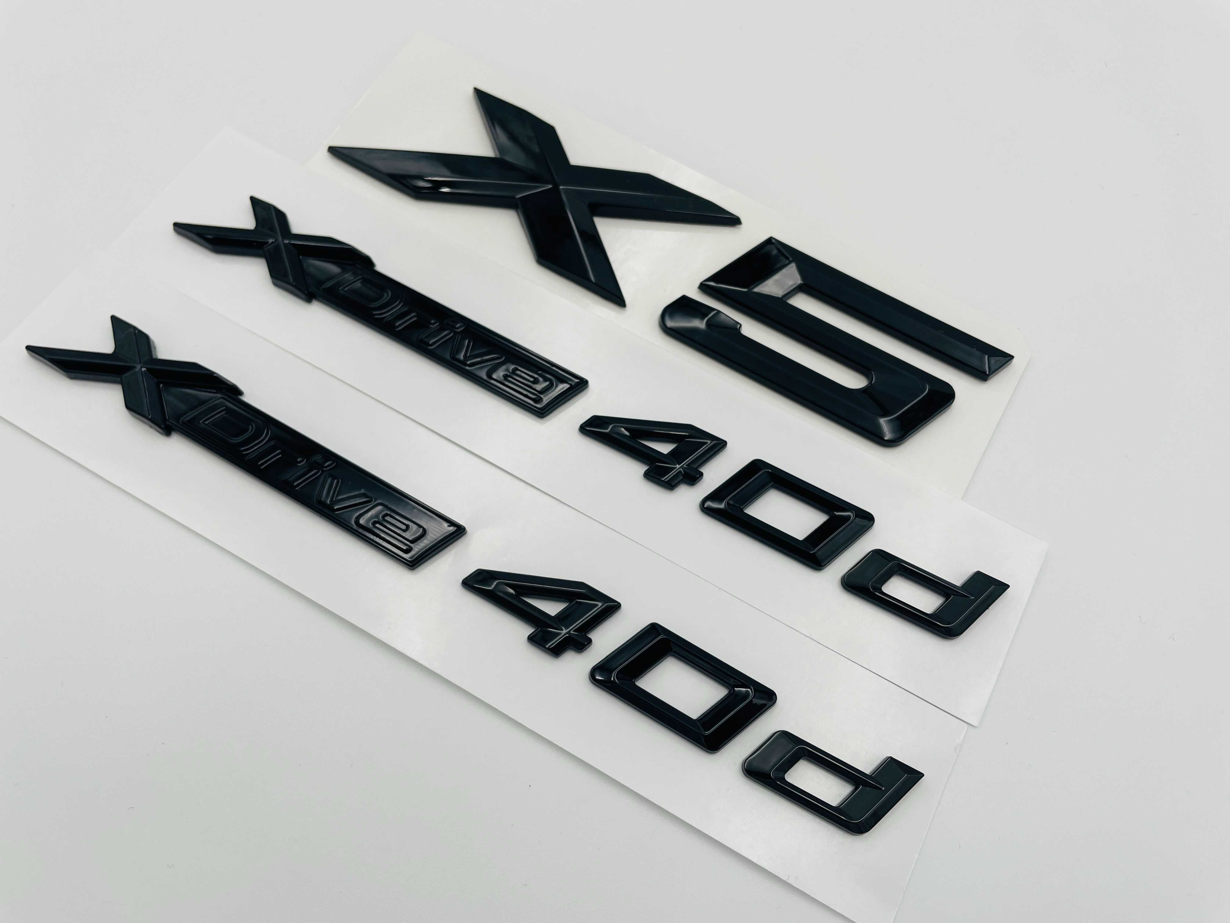 Set embleme compatibile BMW X5 x-drive 40d negru