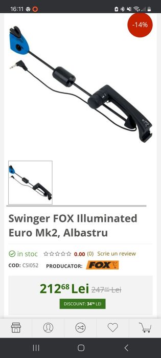 Set 3 swingere fox mk2 illuminated