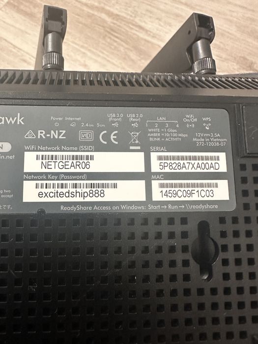 Vand router netgera nighthawk