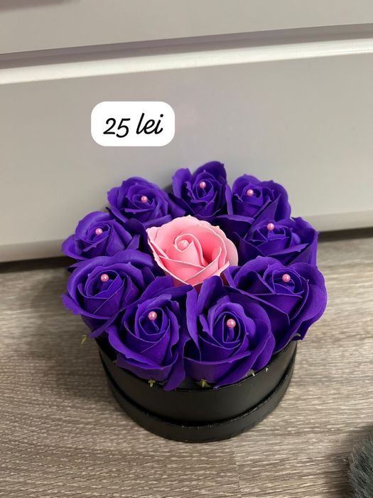 Aranjamente florale din trandafiri de sapun cadoul ideal preturi mici