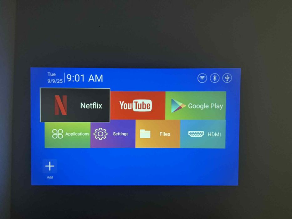 Proiector portabil HY320, SMART, 4K, android, negru, nou, la cutie!