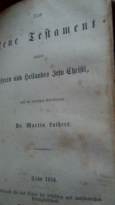 die bibel seilige schrift dr.martin luthers koln 1853