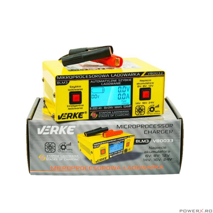 Redresor auto cu microprocesor, 6/24 V 10A, incarcare in 4 etape, 6 -