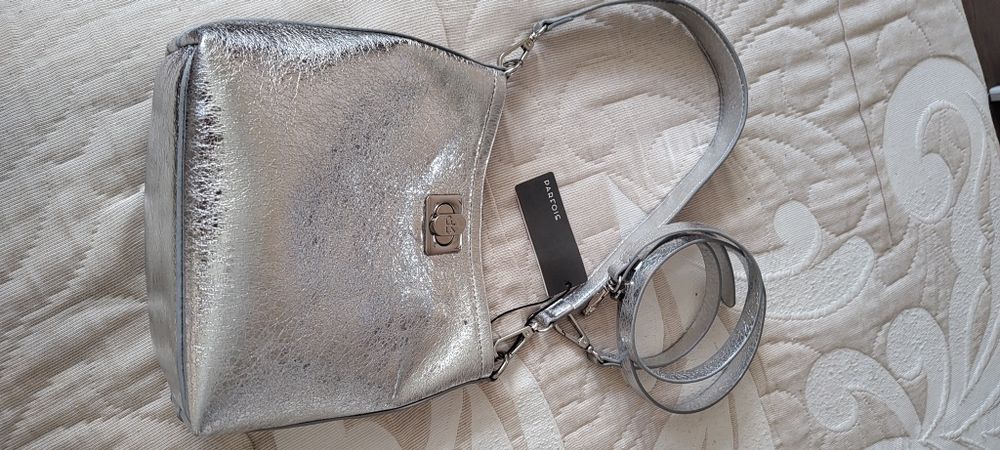 Чанта ZARA от естествена кожа