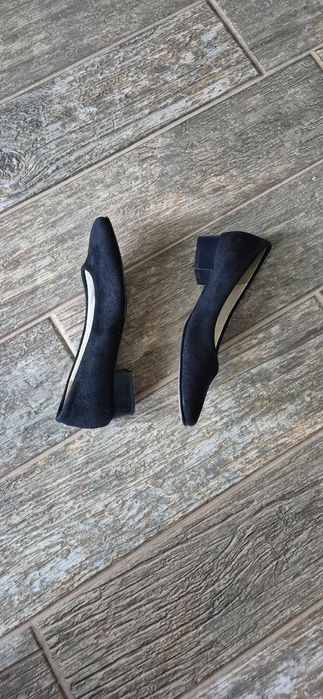 Balerini negri din piele intoarsa marimea 37