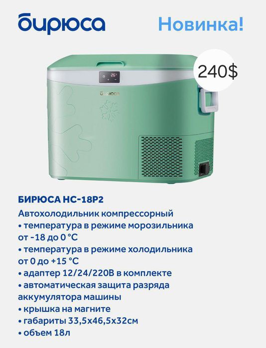 Авто холодильник Бирюса