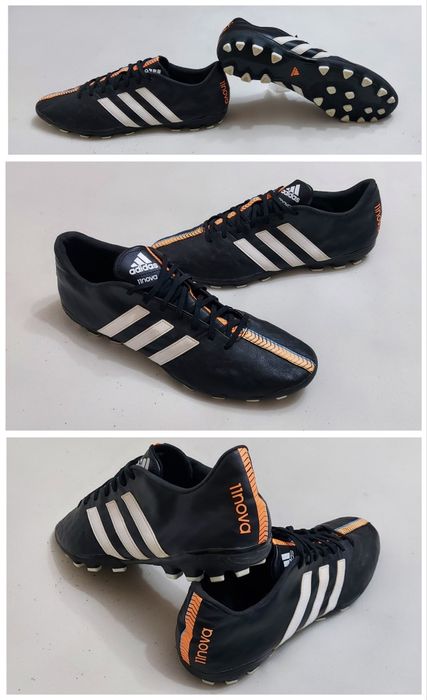 Ghete de fotbal ADIDAS 11 Nova crampoane pt. gazon iarbă, piele, nr 48