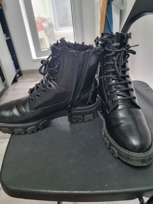 Ghete Hugo negre imblănite