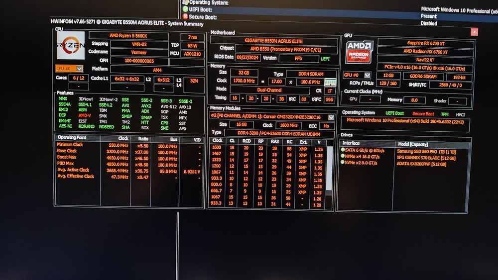 kit PC – B550M Aorus Elite + Ryzen 5 5600X + AIO Corsair 240mm + 32GB