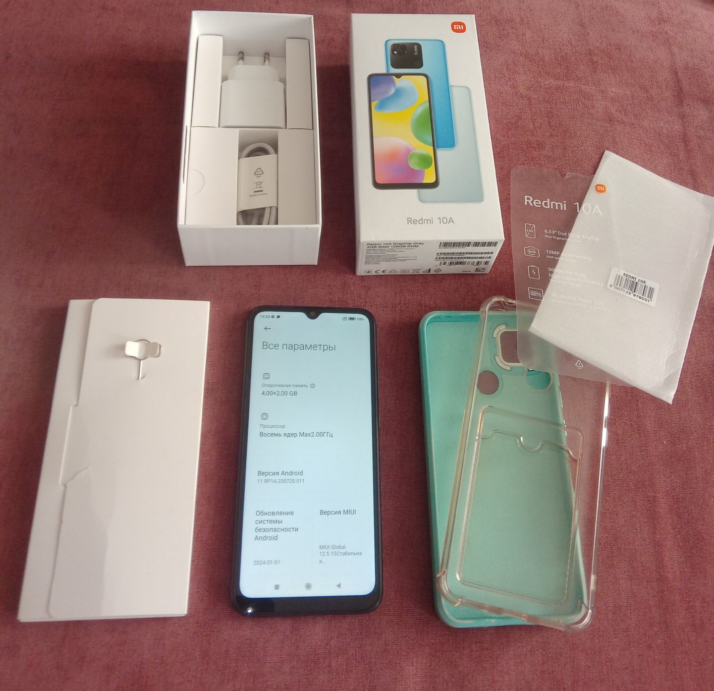 Редми 10А 6/128 Gb новый практически