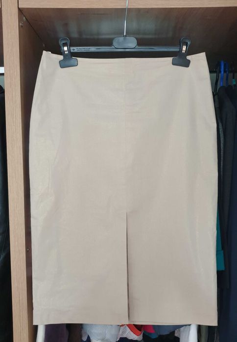 Fusta M eleganta, ca noua, bumbac, irizatii aurii