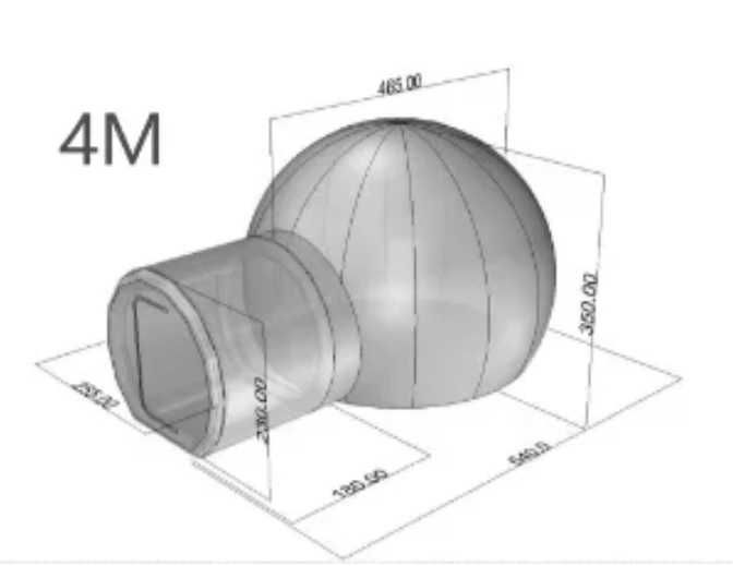 Надуваема балонена къща тип иглу балонна палатка за парти 2,5м 4м