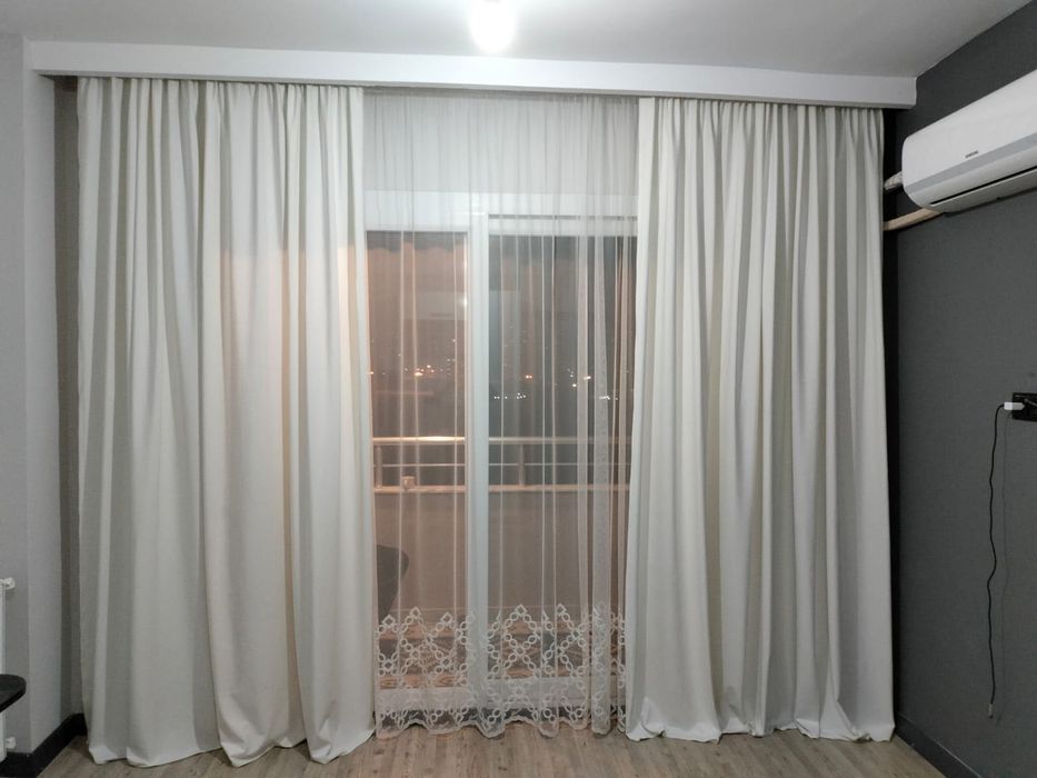 Комплект штор с тюльем