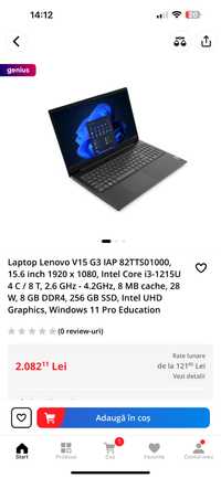 Laptop Lenovo V15 G3 2023 folosit doar 9 zile