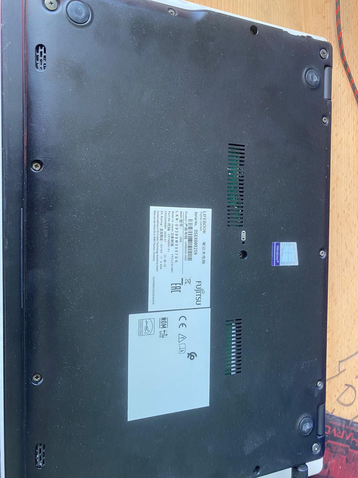 Laptop Fujitsu Lifebook business i7 16 GB RAM ssd