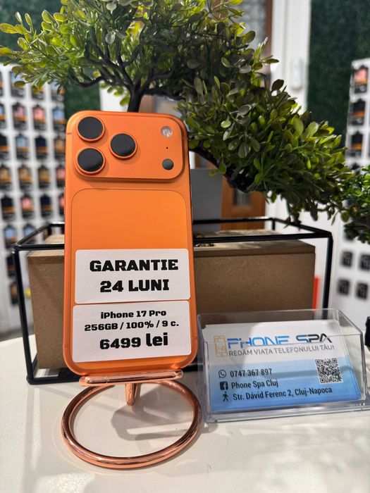 iPhone 17 Pro 256Gb 100% IN RATE- Din magazin,cu garantie!