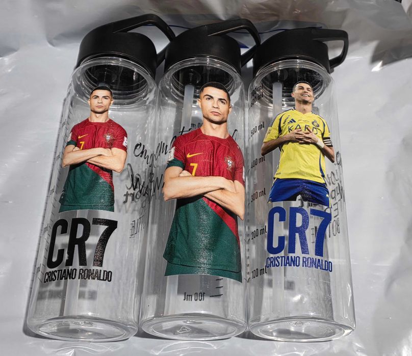 Футболна бутилка за вода Кристиано Роналдо 2025 ново