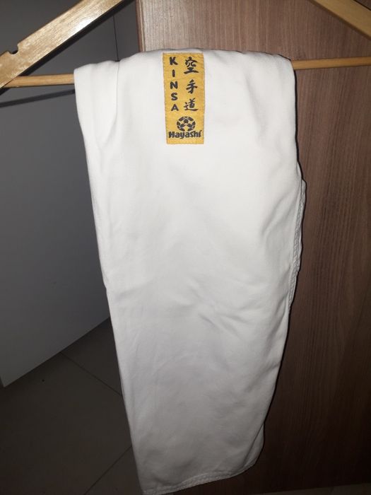 Chimono bumbac 100% +centura alba copii Karate cal.I . 95 lei
