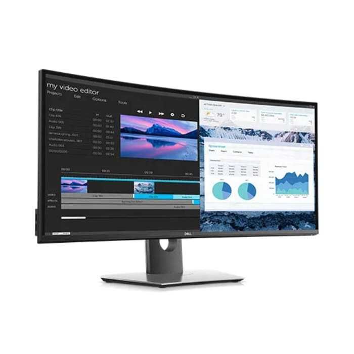 Monitor curbat 34" DELL UltraSharp, 4K QHD Ultra Wide LED IPS (U3419W)