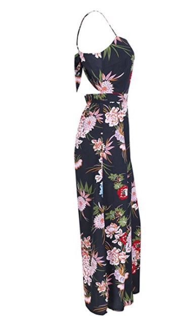 Rochie Simplee Apparel, fara spate, floral, romper, jumpsuit, S