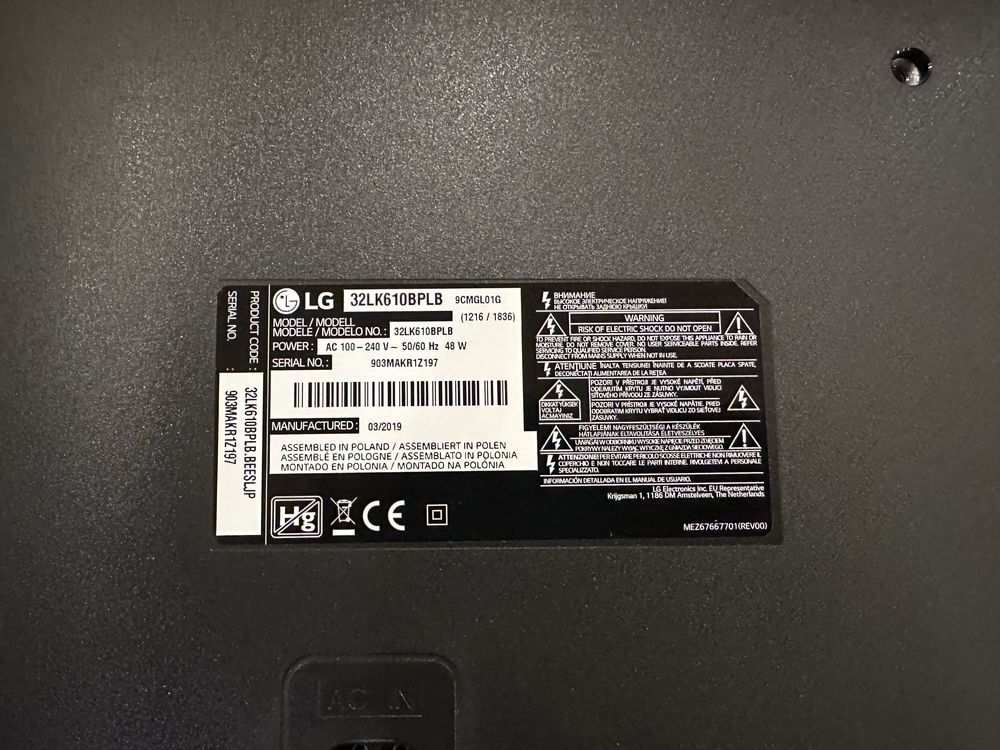 Televizor LG SMART Model 32LK610BPLB