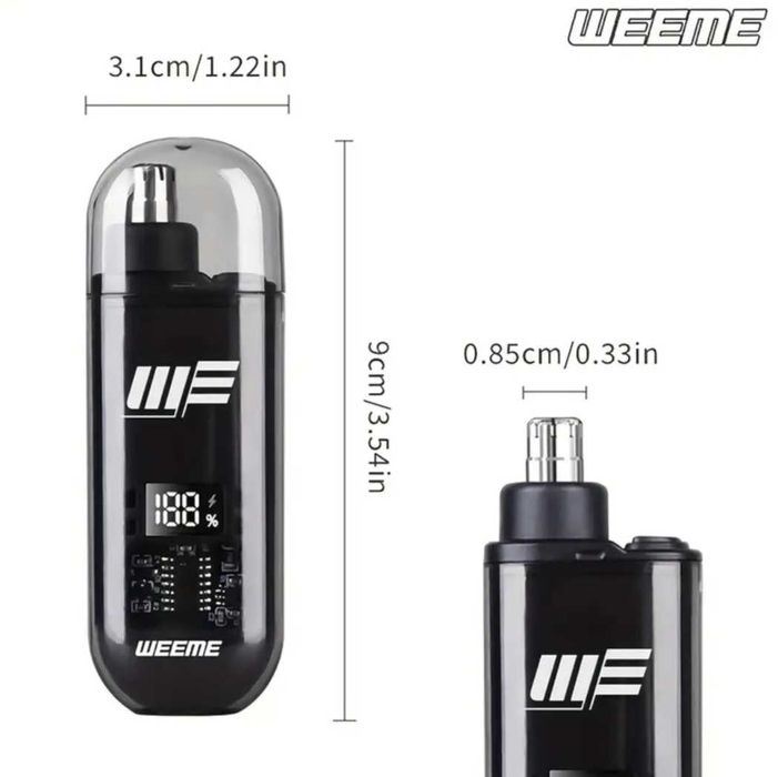 Мъжки USB тример за нос и уши LCD дисплей–презареждаем и водоустойчив