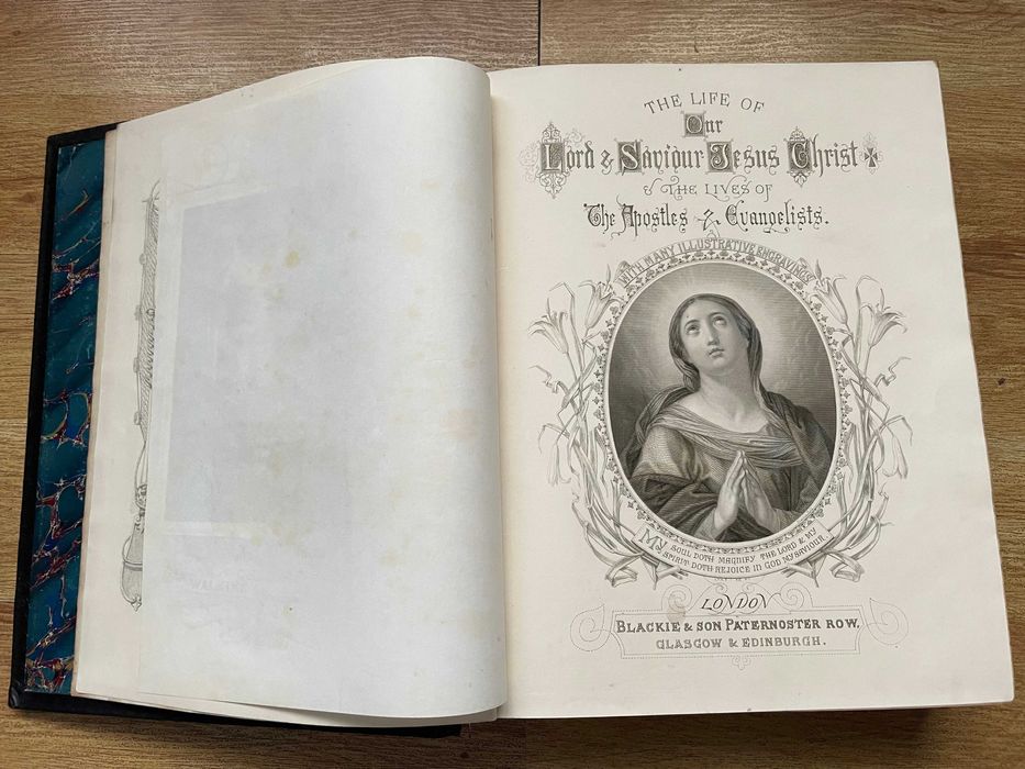 Carte din 1886 , The Life of Jesus Christ , (poze Biblia Biblie veche)