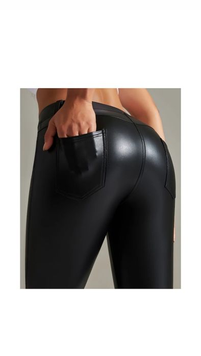 Colanți vătuiți din piele ecologică