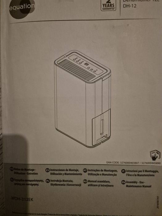 Vand dezumidificator equaliton