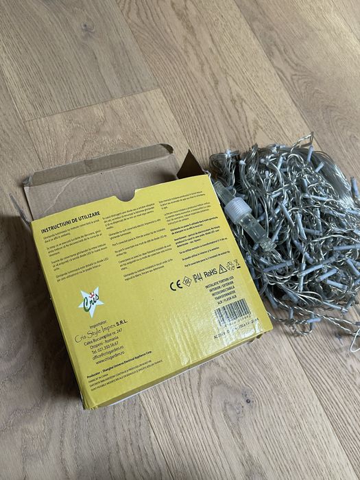 Instalatie turturi led- alb+flash alb