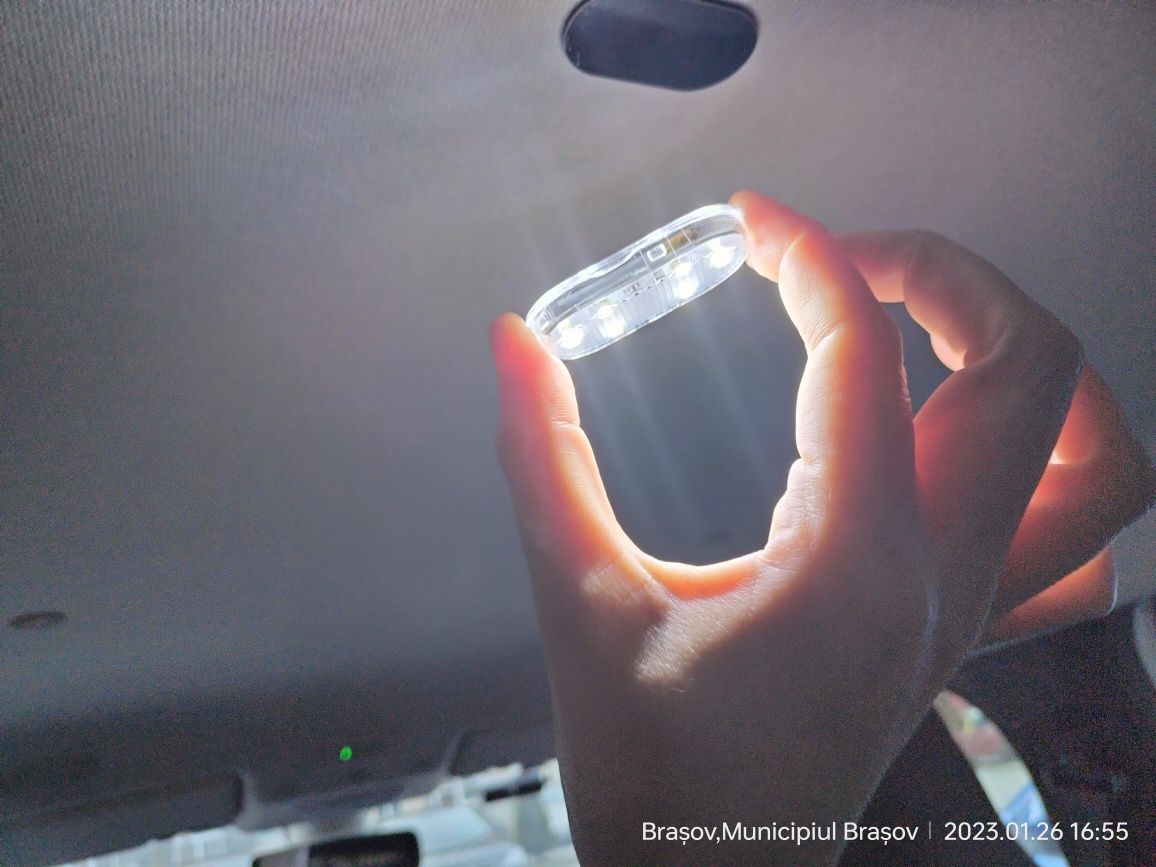 Lumini interioare LED USB  auto, Iluminat interior auto plafon