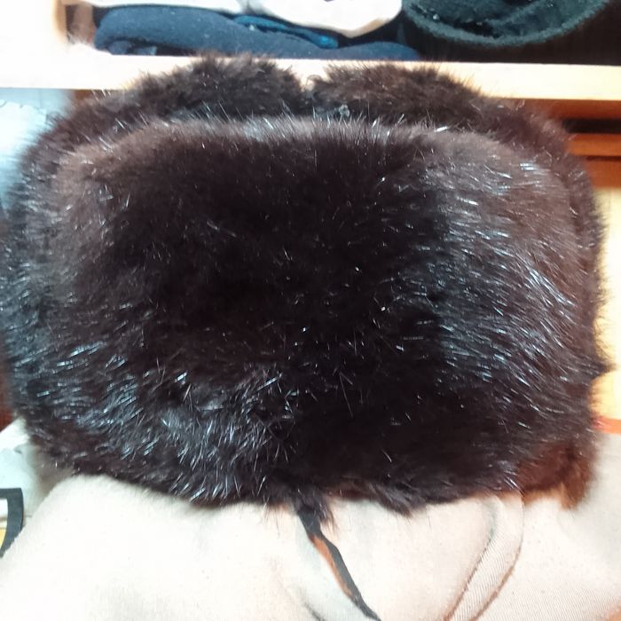 Шапка зимняя тёплая мужская. Нутрия.