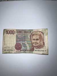 Vand bacnota 1000 lire an 1990
