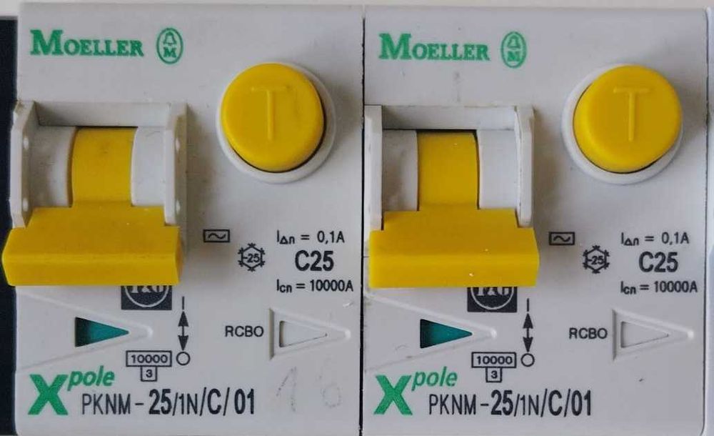RCBO 100 mA Moeller 30 mA Schrack ABB