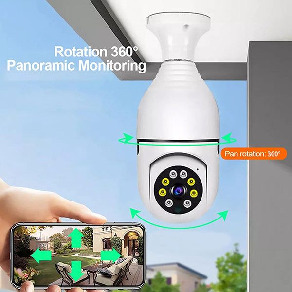 Wi-Fi камера тип крушка с панорамно виждане и нощен режим / SMK023/